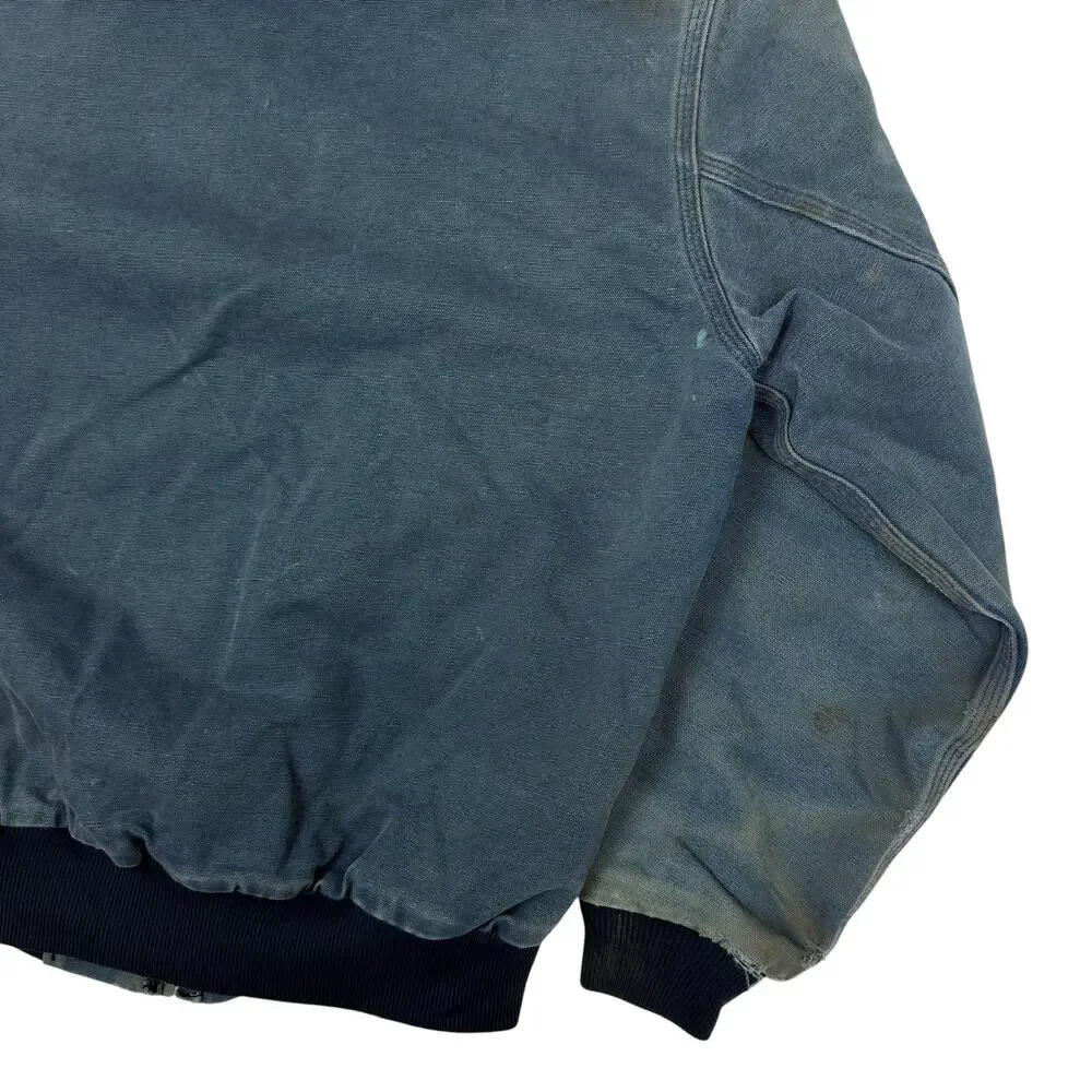 Carhartt blue hooded work wear jacket